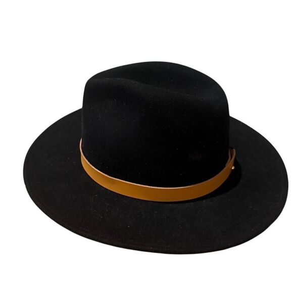 Gigi Pip Wool Fedora Hat with Feather Sz. 57 S/M